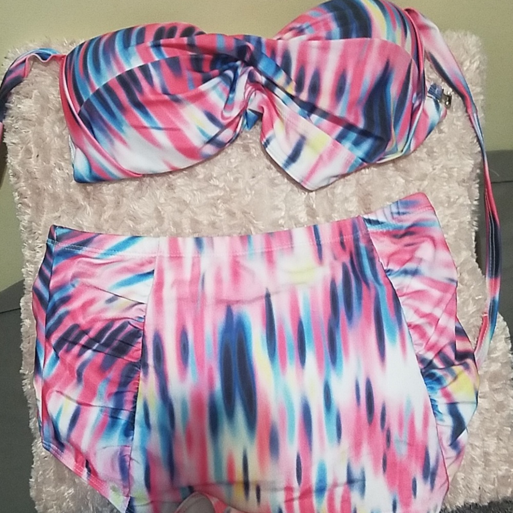 New sexy swimsuit 2 piece high waisted bikini